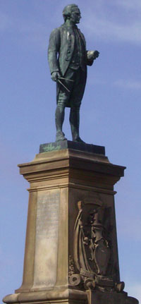 Captain Cook Statue in Whitby